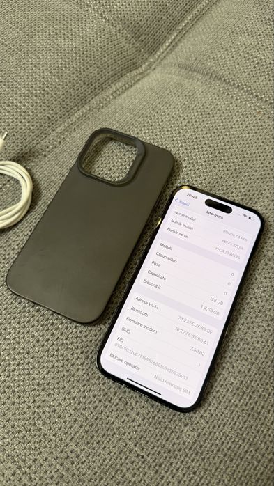 iPhone 14 Pro 128gb | cablu încărcare + husă