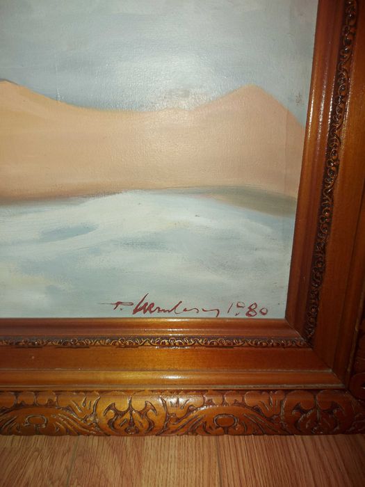 Tablou Pictura Pânză Ulei  163/91 Rama Masiva Lemn