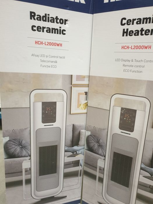 Radiator ceramic Heinner HCH-L2000WH, 2000 W, Display LED, Control tou