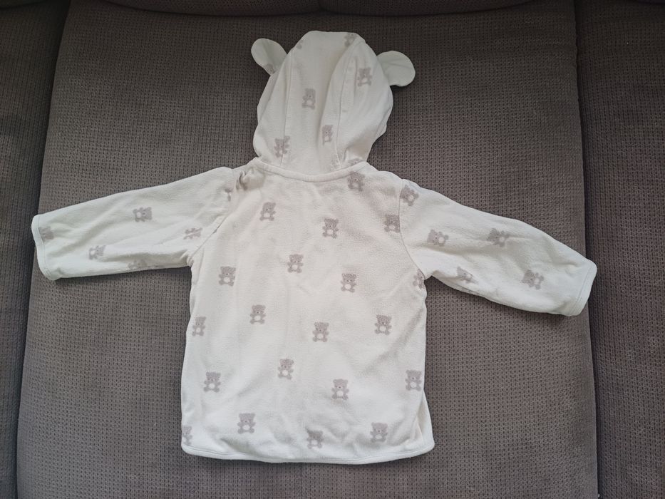 Бебешки ескимос с ръкавички и терлички, с динозаври, размер 80 -86, 12