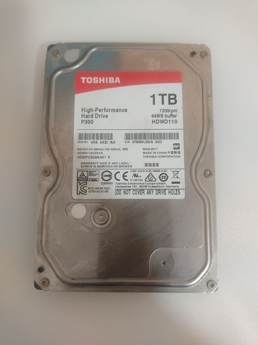 Жесткий диск 1тб тошиба срочно