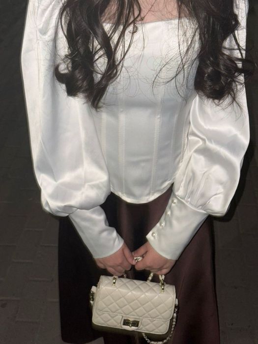 Рубашка корсет атлас