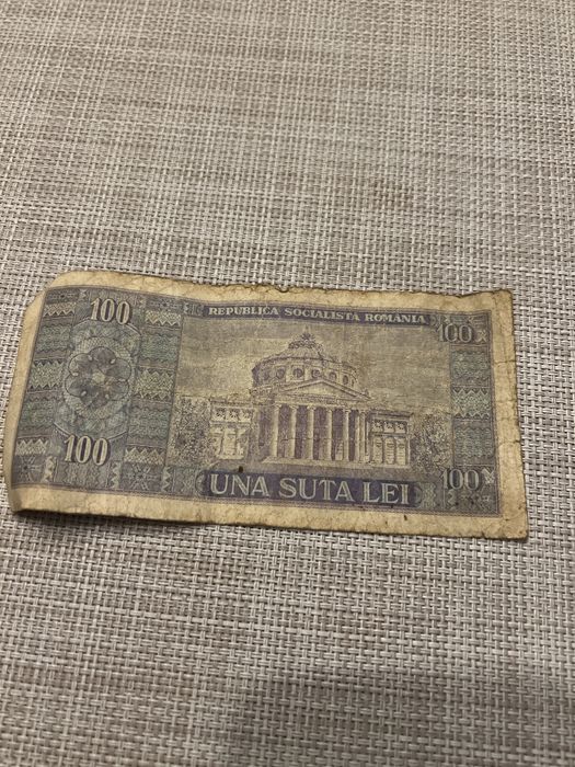 Bancnota Una Suta Lei 1966 Niclae Balcescu RSR