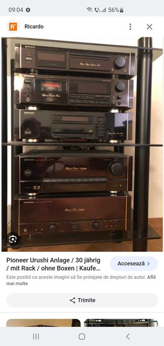 Rack audio, sticla si metal