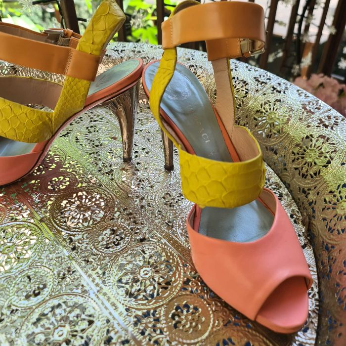 Промоция-Луксозни дамски обувки-VERSACE-100% кожа/и крокодилска кожа/