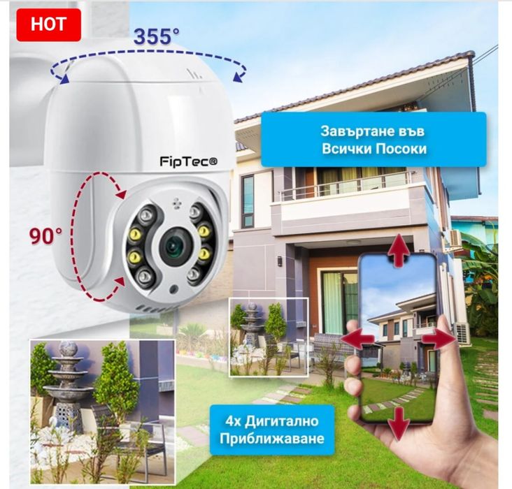 Външна Камера за Видеонаблюдение FipTec LO15