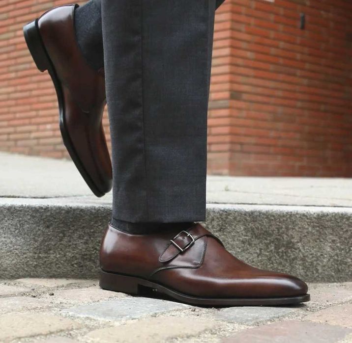 Pantofi monk 42.5 43 de lux Daniel Kenneth piele naturala lucrati man