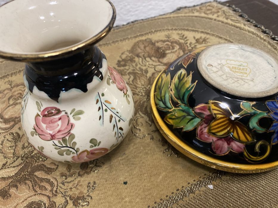 Порцеланов комплект 2 броя Hebequet Quaregnon Белгия 1950-те