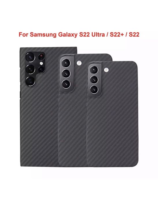 Husa Hard Carbon Slim Protectie Camera Samsung S22/S23/S24/PLUS/ULTRA