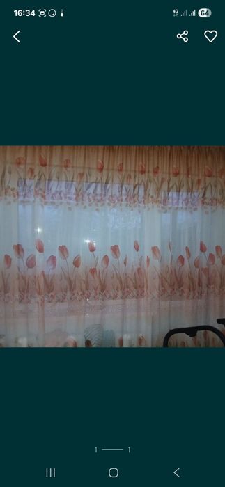 Продается тюль со шторой