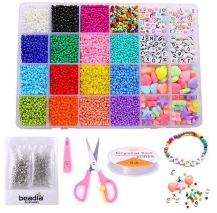 Комплект Детски ластици и гривни , 4200 броя/ Комплект Мъниста за гръв