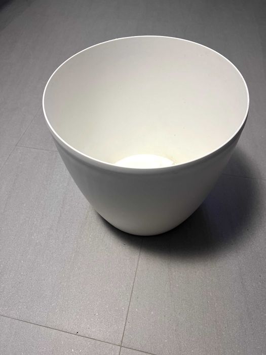 Mască ghiveci Elho Brussels albă, Ø47 cm, H43 cm — 2 bucăți