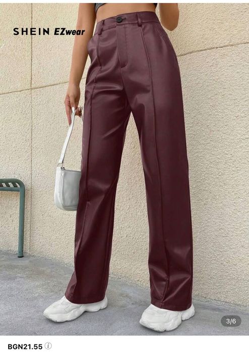 Дамски кожени панталони Shein