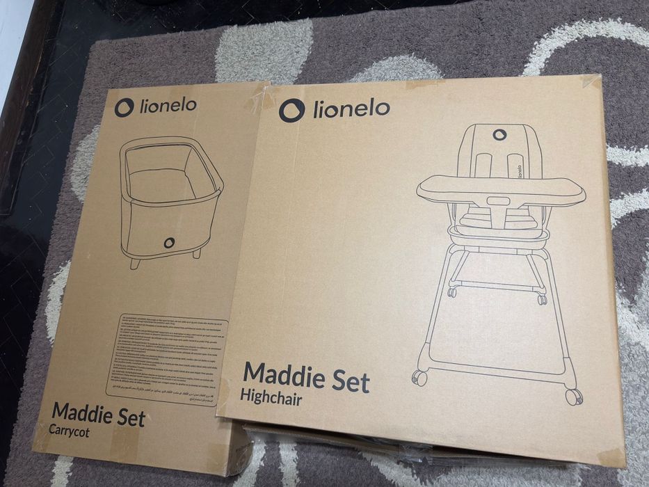 Set multifunctional cu patut sezlong si scaun de masa Lionelo Maddie Sigilat
