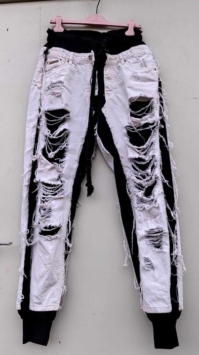 Djofra уникални дамски накъсани дънки бойфренд Универсален размер