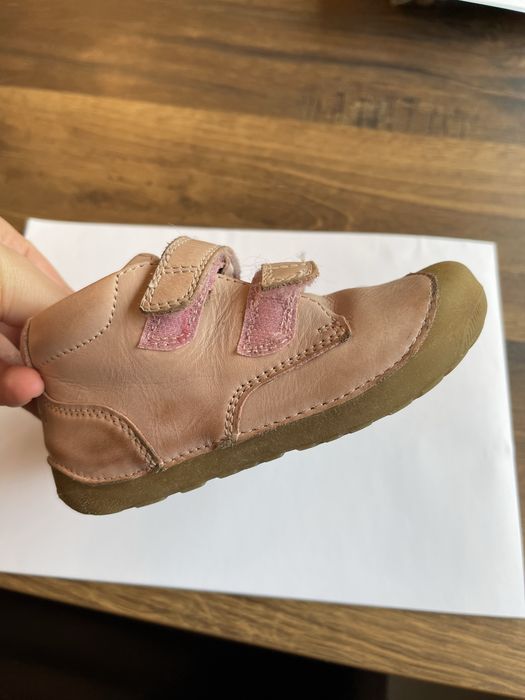 Pantofi Bundgaard piele, barefoot, roz, marimea 24