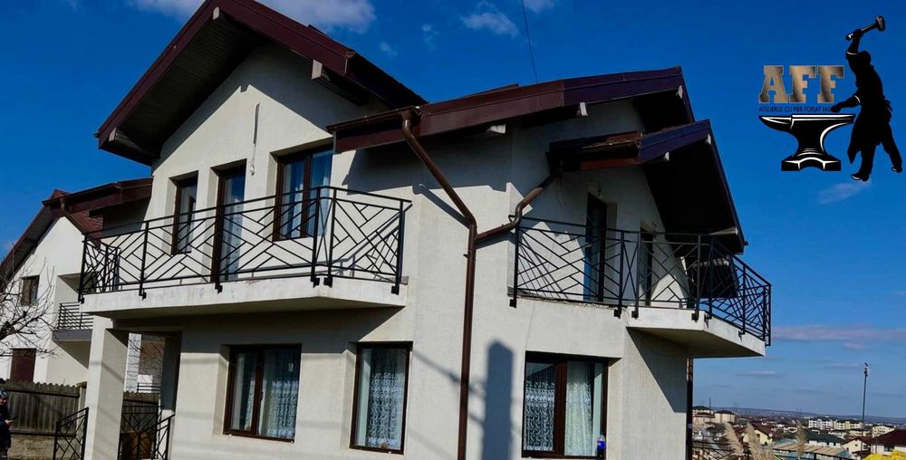 Balustrade interior,exterior, vopsire in camp electrostatic