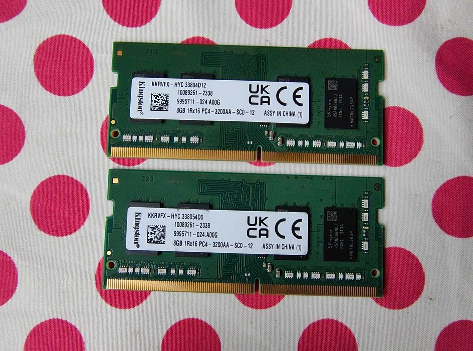 Memorie Ram Kingston 16GB (2 x 8 GB) 3200Mhz DDR4 Laptop.