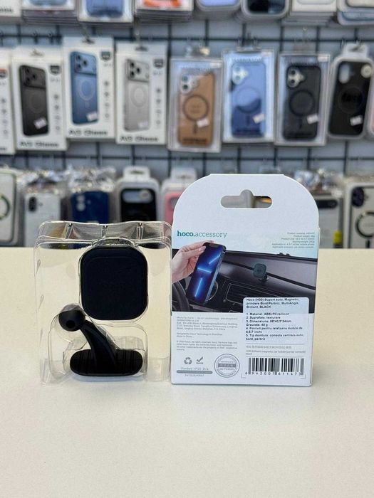 Suport Auto Magnetic HOCO H30, Universal, Negru