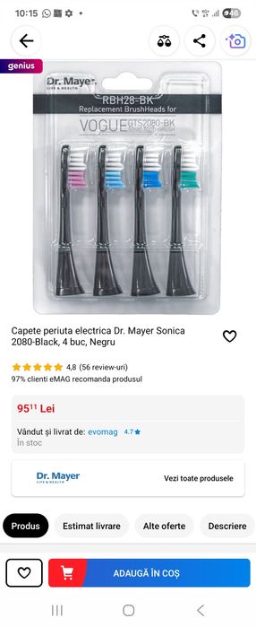 Rezerve periuta electrica Dr.Mayer