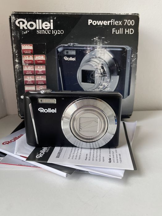 Camera Foto Digitala ROLLEI PowerFlex 700 Black, Full HD 1080p, 12.0MP 16GB Digital Camera Retro Digicam