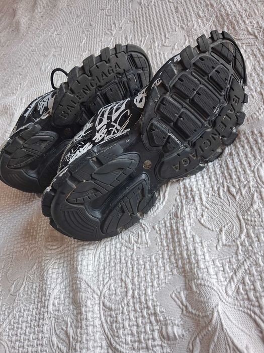 Balenciaga Track Grafitti Mesh 'White/Black' 42