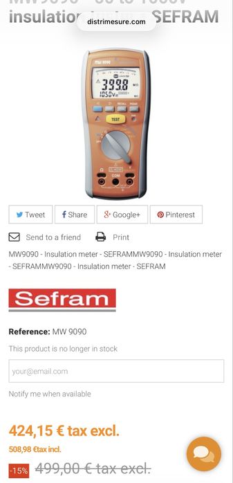 Продавам мегер Сефрам 9090 Megger Sefram 9090