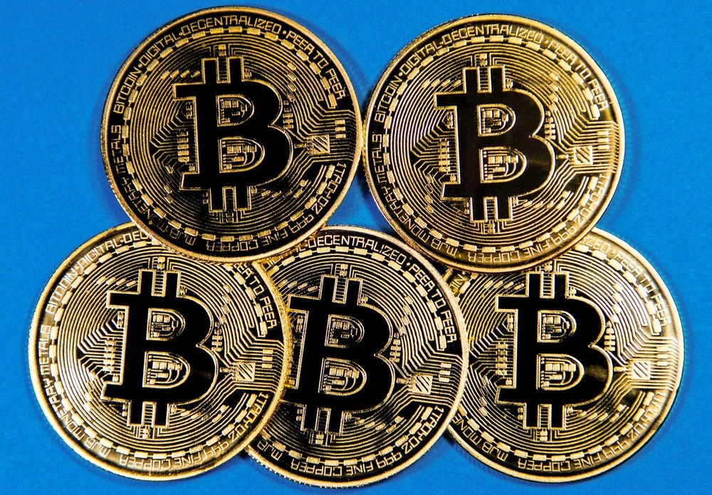 Monede Bitcoin de decor
