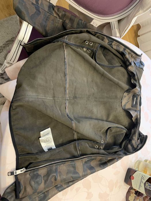 Geaca Diesel S model camo, piele oaie