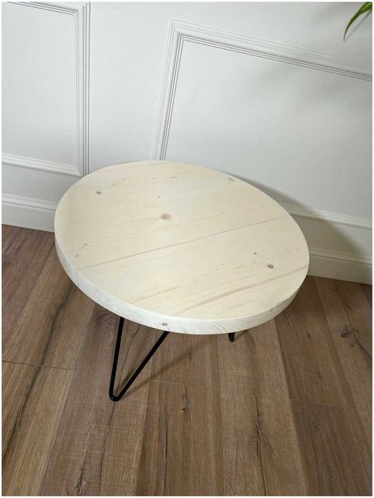 Журнальный столик White Lux  из натурального массива ели