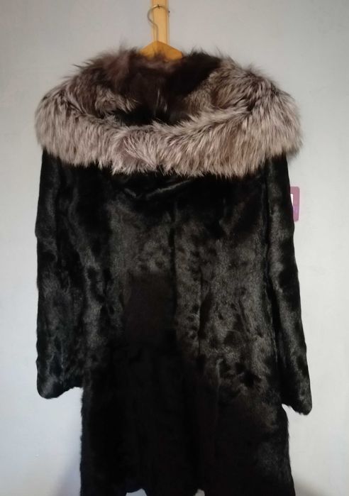 Дамско палто естесвен косъм