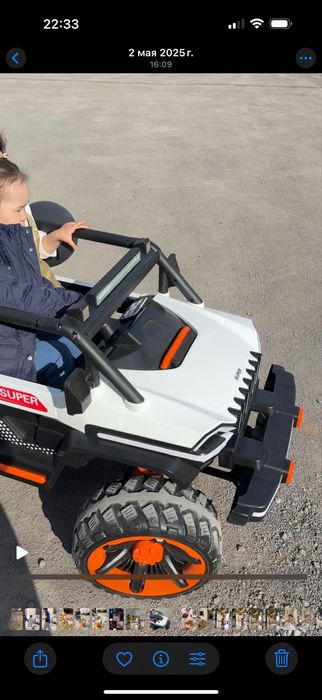 Продам детский электромобиль в стиле джипа.