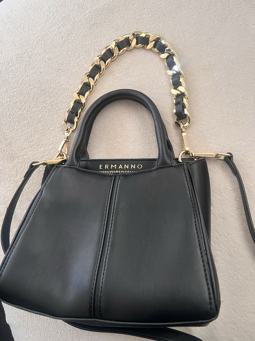 Ermano Firenze малка черна чанта