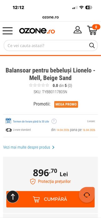 Balansoar Lionelo Mell 2in1