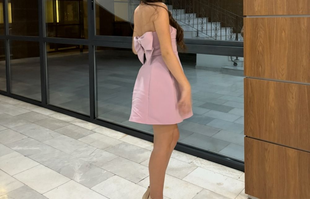 Къса рокличка от Zara с панделка