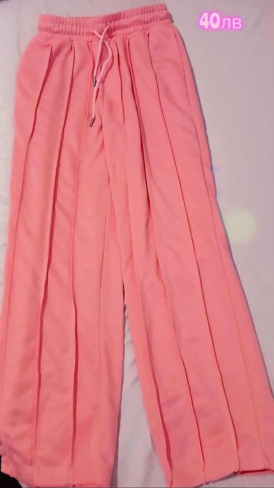 Арт принт панталон цвят Бургунди внос от Венеция Италия