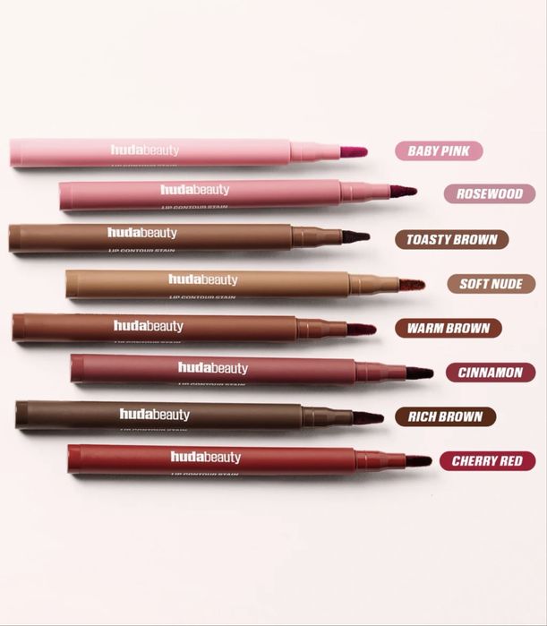 Huda Beauty Lip Contour Stain + rhode Peptide Lip Tint гланц оригинал