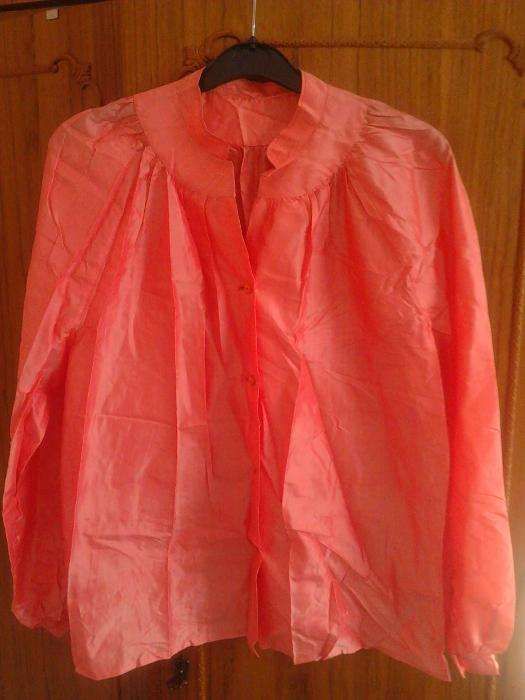 Bluza din matase tailandeza, marimea M, culoarea corai