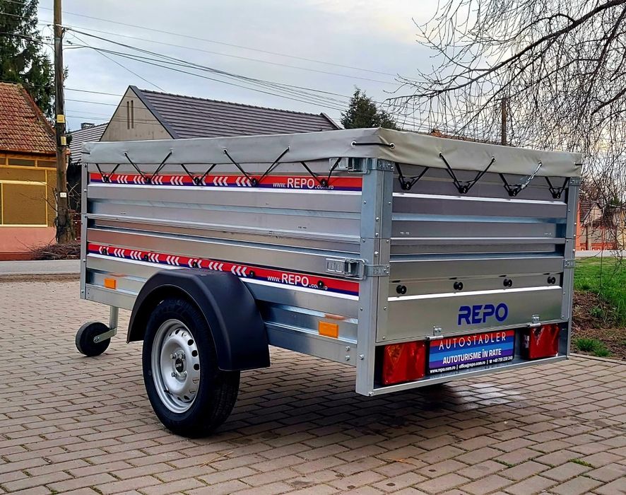 Remorca Repo RRS Obloane duble și prelată 750 kg
