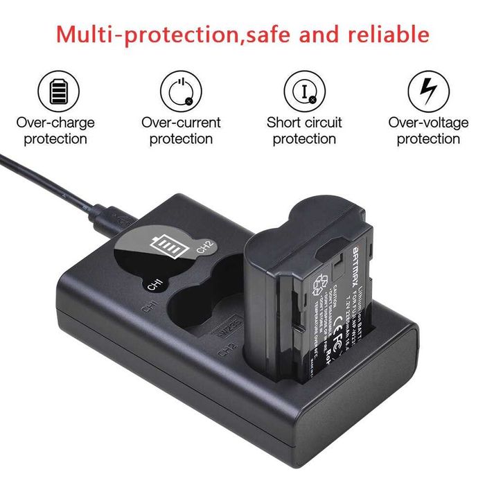 Двойно зарядно за батерии NP-W235 за Fujifilm