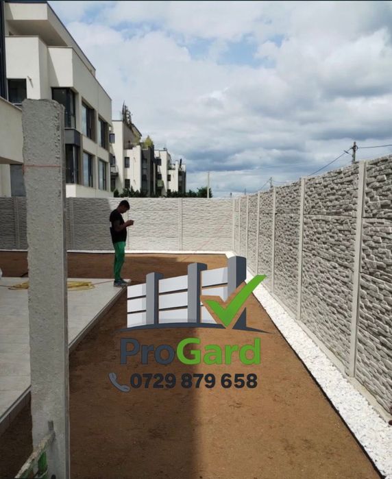 Gard din placi si Garduri din beton