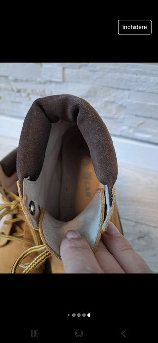 Ghete bocanci piele naturala Nabuc goodyear mărimea 36