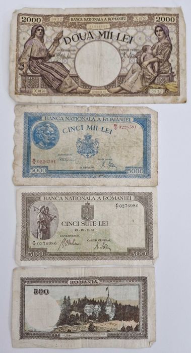 bancnote lei romanesti vechi