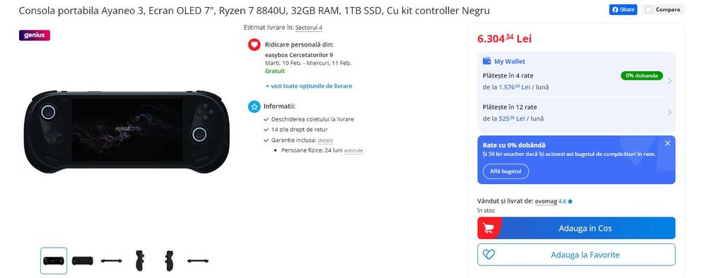 Consola gaming Ayaneo 3 OLED