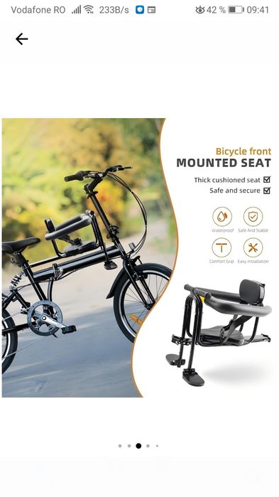 Scaun bicicleta bebe