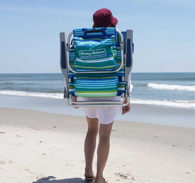 ПРОМО Плажен стол шезлонг и раница 5 в 1 Tommy bahama..