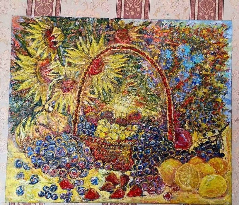 " Луната рефлектира в човешкото око "- картина на платно