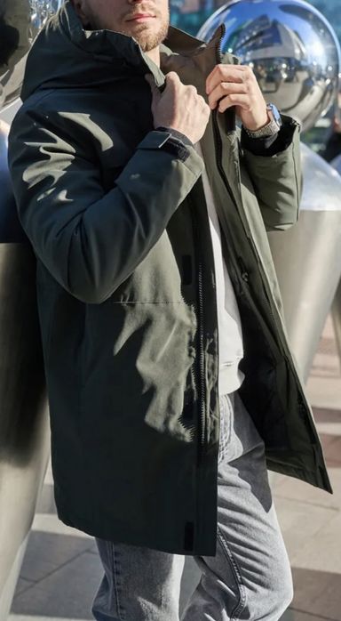 Куртка удлинённая с капюшоном