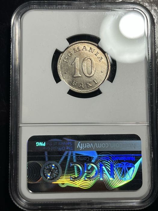 10 bani 1900 MS63, gradata NGC