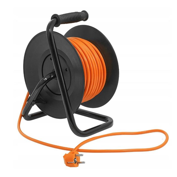 Rola prelungitor cablu cu cadru metalic, 25 metri 3 x 1 mm, Verke